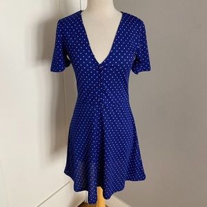 Zara Blue Dress with Pink Polka Dots